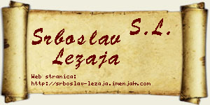 Srboslav Ležaja vizit kartica